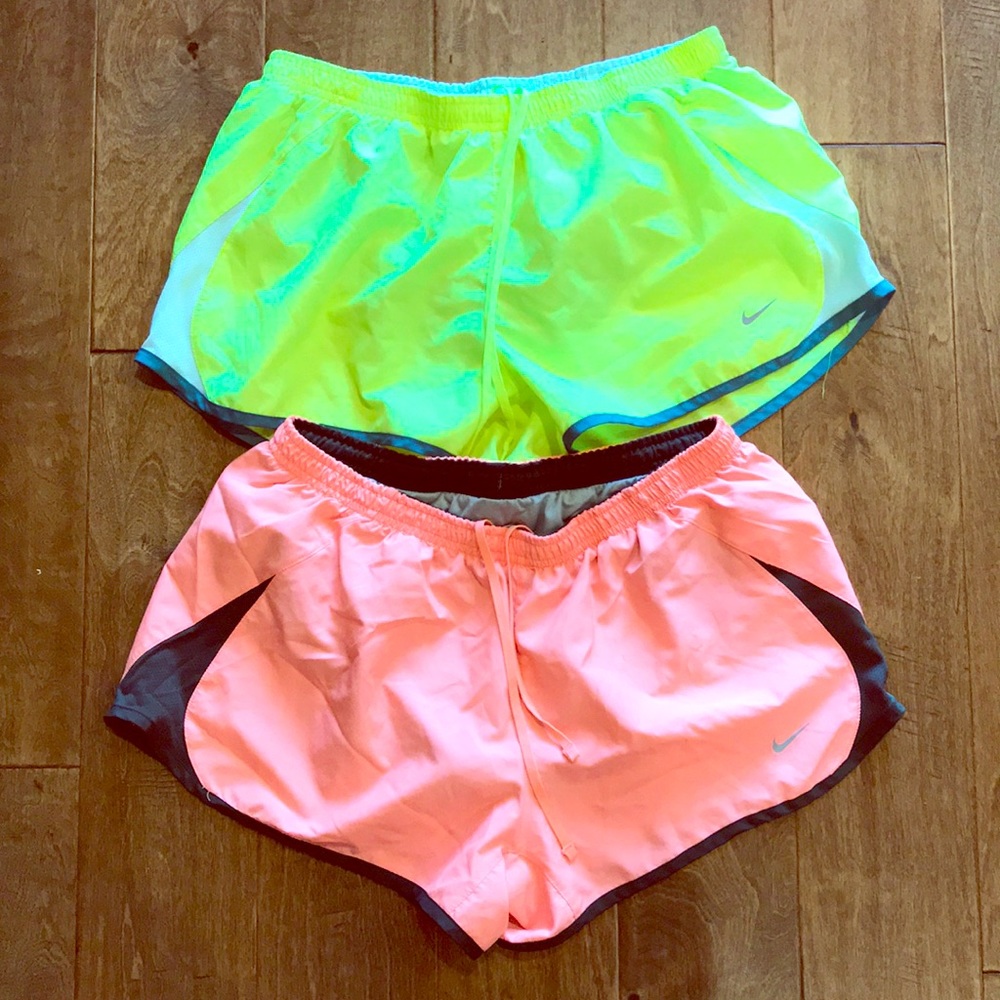 Nike Running Shorts EUC bundle Tempo Neon